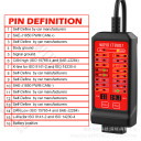 Диагностический прибор OBD2 автомобильный, тескстер разъема 16Pin