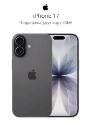 Смартфон Apple iPhone 17 256 ГБ черный (eSIM)